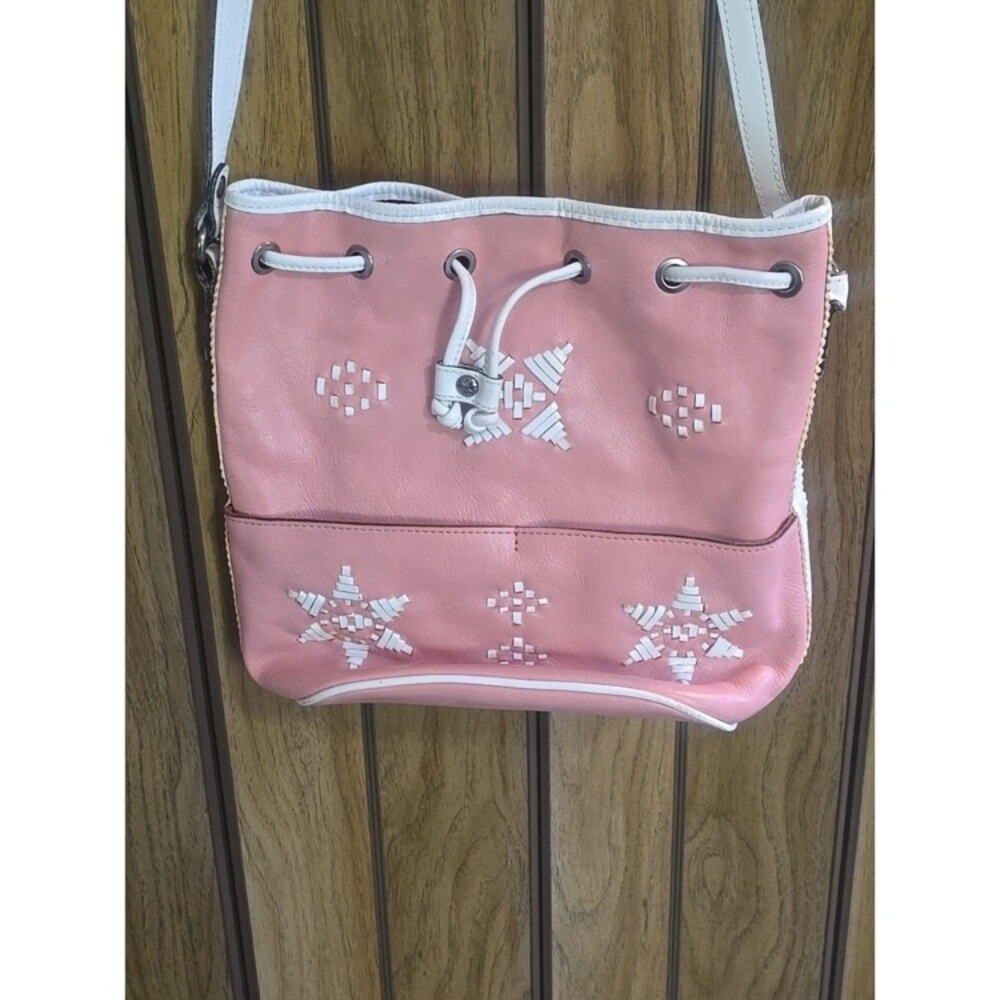Patricia Nash Pink and White Shoulder Bag